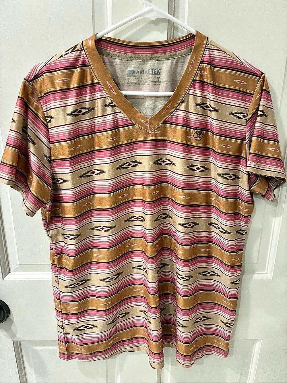 Ariat AriatTEK V-Neck Short Sleeve Southwestern Tribal Top Southwestern Tribal